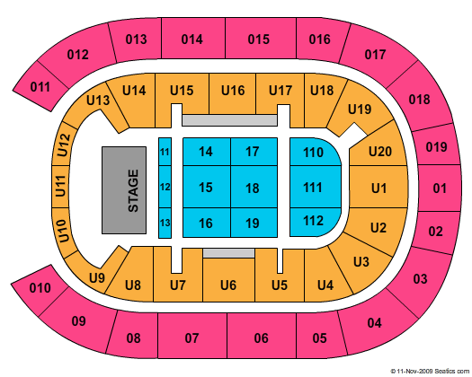Barclays Arena - Hamburg End Stage Seating Chart
